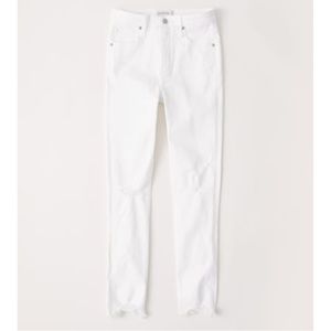 NWT Abercrombie & Fitch Women's Ripped High Rise Super Skinny Ankle Jeans